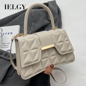 IELGY ผู้หญิงระดับไฮเอนด์ทันสมัยกระเป๋าถือมีผิวสัมผัสเข้ากับทุกชุดเปิดไหล่ข้างเดียว