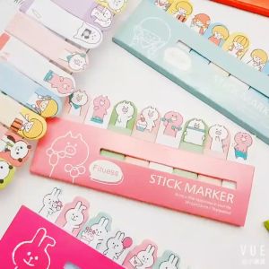 UMI Student Stationery Bookmark Stick On Note Marker Sticky Message Note Memo Pad Cartoon Office School Supplies 留言便利贴