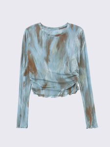 เสื้อเชิ้ตผู้หญิงแขนยาวป้องกันแสงแดดสไตล์ฤดูร้อนปี 2025 ทรงสลิมฟิต ลายดอกไม้ พิมพ์ลายอัดชั้นใน กระโปรงสั้น ทรงเข้ารูป ชุดทำงาน