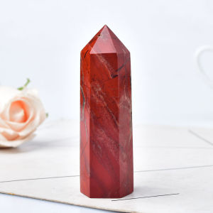 1 Máy Tính Jasper Đỏ Pha Lê Điểm Obelisk Thạch Anh Cây Đũa Phép Tháp Đá Tự Nhiên Chữa Bệnh Kim Tự Tháp Vật Trang Trí Cho Trang Trí Nhà Đá Năng Lượng 50-80 Mm