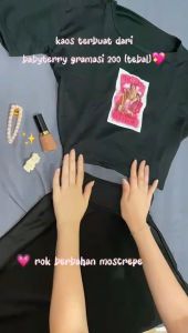 Setelan Baju Remaja Usia 13-19 Tahun Atasan Crop Top Oversized Dan Rok Pendek Korea Style