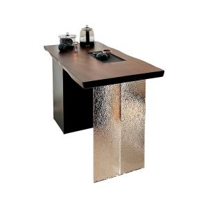 Modern Minimalist Acrylic Floating Tea Table Set Vintage Style Solid Wood Tea Desk for Balcony Home Furniture Living Room