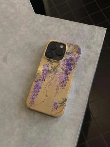 Summer Purple Wisteria Floral Phone Case for iPhone 16 pro Max 15 14 plus 13 Magnetic Absorption Men Women Creative Artistic