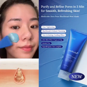 【Authentic product】Medicube Zero Pore Blackhead Mud Mask 100g.Cleanse pores of dirt blackheads pimples and oil to prevent acne and pimples. Korean skincare