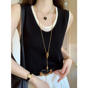 DVDK | Color Block U Neck Halter Top