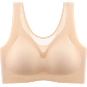Miiow | Wireless Seamless Womens Bra Vest Thin Design Comfortable Breathable Gathered Style For Middle-Aged And Elderly Ladies