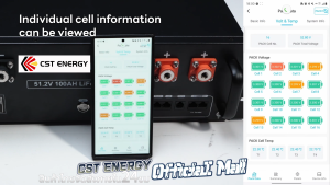 CST ENERGY แบตลิเธียม Bluetooth 48V 100Ah LiFePO4 Battery GMBH 15000 Cycles เซลล์เกรดเอ 100A BMS แบตเตอรี่ลิเธียม โซล่าเซลล์