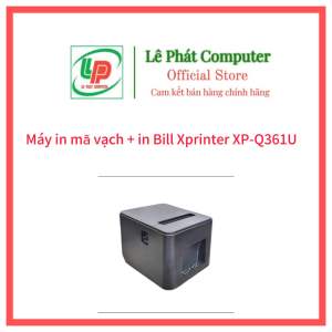 Máy in mã vạch Xprinter XP Q361U (In hoá đơn khổ K80 + In tem mã vận đơn sàn TMĐT khổ A7 + USB) - Bảo hành 12 Tháng - Mới 100%