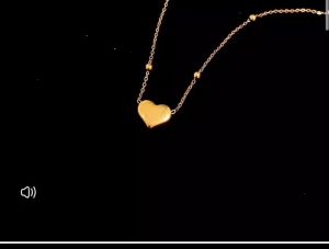 Set Perhiasan  Titanium Wanita Love Jedar Gold Elegant Set  Perhiasan Lengkap  Terkini Love Gold Kalung Gelang Dan Anting Anti Karat Tidak Luntur