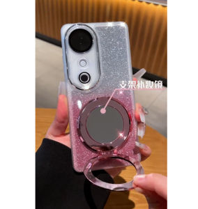 Vivo V40 V50 V30 V29 5G เคส Vivo V30E V29E V30 V40 Pro 5G ที่ยึดกระจกด้วยแม่เหล็กเคสฝาหลังแบบนิ่มอุปกรณ์ป้องกันเลนส์เคสโทรศัพท์ป้องกันการแตกละเอียด