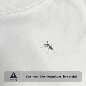 Fun Stylish Niche Style Mosquito Loose-Fitting Pure Cotton Short Sleeves T-Shirt Mens Summer Easiest for Match Shoulder T-Shirt Summer Clothes