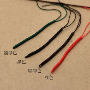 Handcrafted Half-finished Jade Ring with Golden Knob DIY Fine Red Cord for Fashion Lovers and Year of the Rat Celebrants