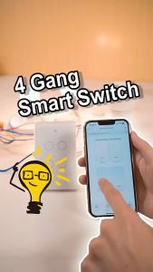 Công tắc thông minh wifi+rf điều khiển qua app tuya/smartlife nút cảm ứng điều khiển từ xa