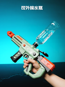 Mainan pistol air listrik bertenaga tinggi dengan lampu berkedip model baru 2025 semprotan air kuat dan tekanan tinggi