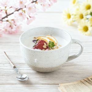 600ml High-value Household Breakfast Cup Milk Cup Large Capacity Cup Wholesale Japanese Retro Ceramic Mug Large Cup Coffee Cup