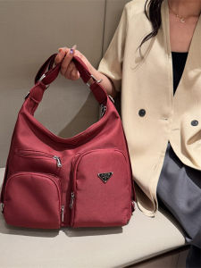 Túi Đeo Vai Nhiều Túi Nylon Nhẹ Cho Du Lịch Túi Đeo Chéo Ba Năng Túi Đeo Vai Đơn Cho Phụ Nữ Trung Niên Và Người Cao Tuổi