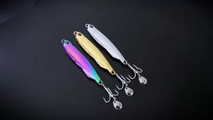 3Pcs Fishing Jig Lure 7/10/15/20/30/40/60/80g Metal Casting Lure with Sequins Blade Spoons Bait Sinking Spinner for Fishing