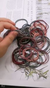 10 Sợi Dây thun cột tóc kiểu 3 sợi chập 1