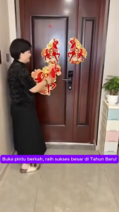 Tempelan Imlek Dekorasi Dinding Shio Hiasan Rumah Sincia Stiker Tembok Dinding Tahun Baru Timbul