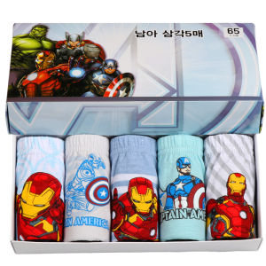 Boys Cotton Underwear Triangle Pants Breathable Printed Comfortable Korean Style Box Pack Pure Cotton Innerwear for Kids