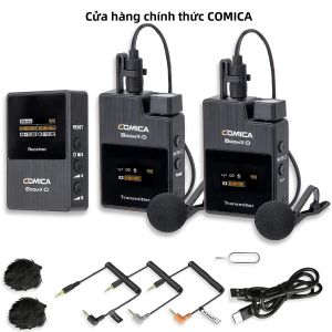 Comica BoomX-D Bộ Micro Cài Áo Không Dây 2.4G Bộ Micro Cài Áo Không Dây Hai Kênh Dành Cho Máy Tính Thông Minh Camera Phát Trực Tuyến YouTube