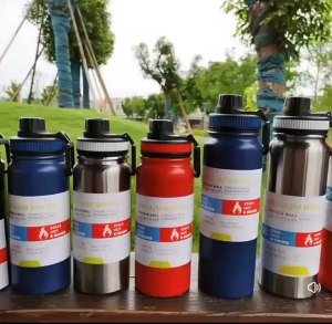 600ml/800ml/1000ml Large Capacity Portable Insulated Flask With Carry Handle Water Bottle Outdoor Sport Drinking Bottle