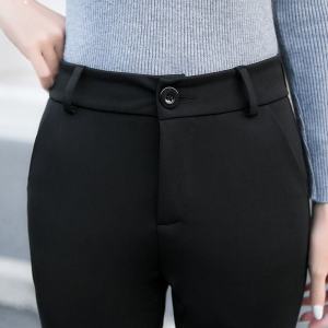 Stretch Spring and Summer Work Suit Pants Womens Straight-leg Work Pants Business Pants Professional Lady Suit Pants Black Skinny Pants OL