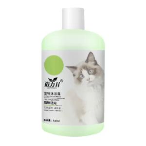 DORRIKEY Cat Body Shampoo 510ml Cat Bath Gel Pet Shower Gel Body Wash Fresh Smell Natural Formula Soap Bubbles Anti Bacterial LELE CAT SUPPLIES
