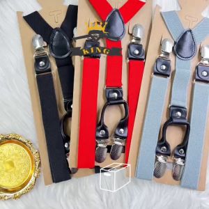 Dây đai chữ Y nam - Suspender KING caravat 4 kẹp 2.5cm dây đeo quần co giãn tốt chắc chắn sang trọng lịch lãm M07