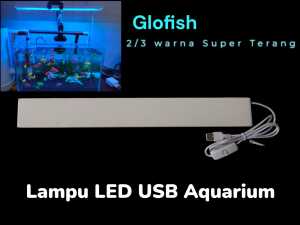 DIY Lamphood + LED Strip USB Glofish Untuk Aquarium 30/40/50/60cm