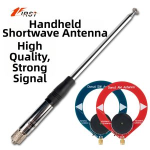 First | Shortwave Mediumwave Handheld Antenna for Radios with Donut Retractable Rod AM/MW/SW Broadband