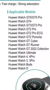 Wireles Magnetic Charger for Huawei smart Watch D /D2 huawei GT5/6  huawei fit4 Cyber Runne