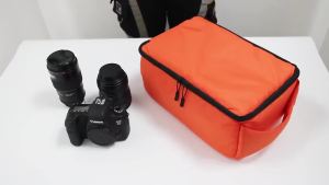 Túi Đựng Máy Ảnh DSLR Chống Nước Ba Lô Đa Chức Năng Dành Cho Nikon Canon - Hộp Đựng Ảnh Kỹ Thuật Số Video Ngoài Trời Có Ngăn Đựng Ống Kính Đen/Cam
