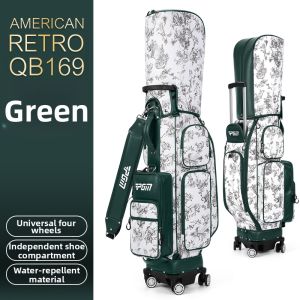 PGM | Ladies American Retro Waterproof Golf Bag with 360-degree Wheels