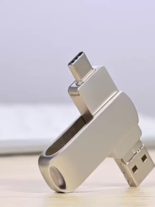Mi type-C USB Micro 3-in-1 Metal Flash Drive 128GB 256GB 512GB 1TB 2TB USB3.0 Memory Stick USB flash drive High-Speed waterproof(Silver)