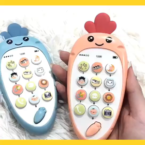 Mainan Ponsel HP Bayi Carrot Phone Edukasi Baby Music Phone Toy Bilingual 2 Bahasa