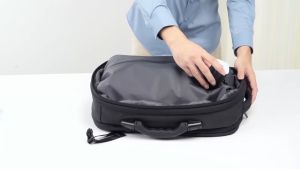 BANGE Prime Vacuum Backpack Bag Built-in Luggage Scale Expandable Big Capacity Water Resistant Travel Laptop Beg Galas