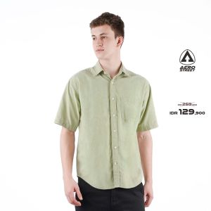Aerostreet Kemeja Oxford Pendek Catra Olive QFA3A