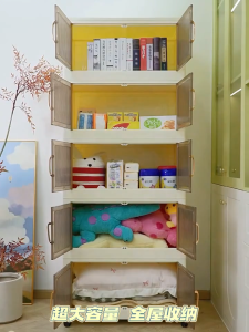 Foldable Cabinet Kitchen/Living Room/Bedroom Free installation and free combination2/3/4/5/6 Layers Storage  Transparent Box Stackable For Clothes/Food/Toys