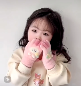 New sarung tangan anak import halus bahan rajut tebal desain lucu dan bahan hangat untuk usia 2-8 th A5