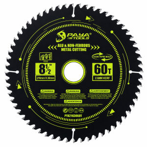 PAYA 8-1/2" /216mm 60T Carbide Tipped Circular Saw Blade for Aluminum Non-Ferrous Metal Copper Pipes Cutting with 30mm Arbor