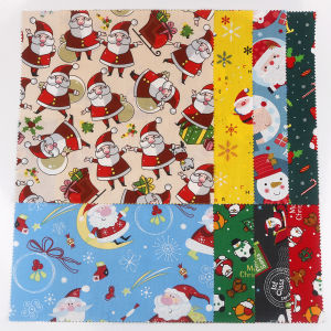 Random Christmas SetPrinted Cotton Twill Fabric PatchworkSquare Shape Cloth Bundle For DIY Handmade Sewing&Quilting Material