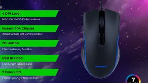 NYK HK-200 Mouse Gaming RGB Galaxy