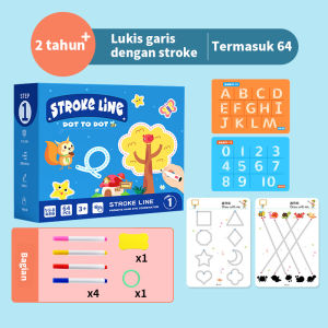 FUNToy Reusable Magic Workbook Buku Edukasi Anak Belajar Tracing Wipe and Clean Book Activity