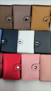 Dompet Kartu Lipat Dua/ Card Holder/ Wallet/ Kulit Imitasi PU Leather Tebal Premium Miniso Souvenir Wedding Corporate Gift