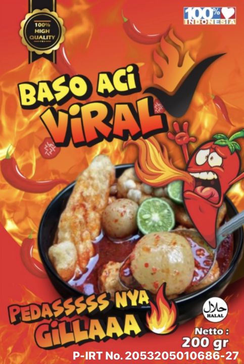 Boci Baso Aci Viral Isi Ayam Suwir Sambal Geprek Khass Garut Pedasnyaa