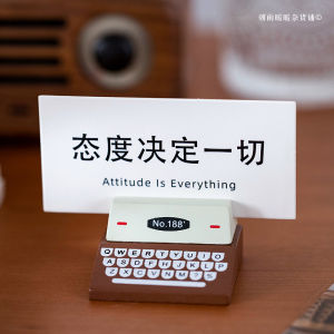 Chaoyu Mini Coffee Cup Desktop Note Holder Stand Photo Clip Ins-Style Retro Cute Desktop Decoration
