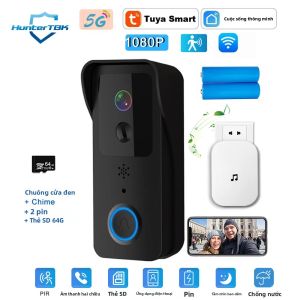 5G/2.4G WiFi 1080P HD Video Chuông Cửa Ngoài Trời Thông Minh Không Dây Liên Lạc Nội Bộ Camera Chống Nước Với Ứng Dụng Tuya Điều Khiển Chuông Chống Nước