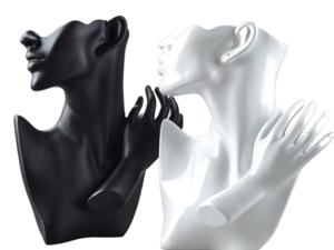 Earring Display Mannequin Necklace Holder Necklace Jewelry Display Model PVC Jewelry Display Stand