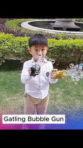 Gatling 8 Hole Bubble Gun Bubble Machine Colorful bubble Automatic Blowing Toys For Kids play